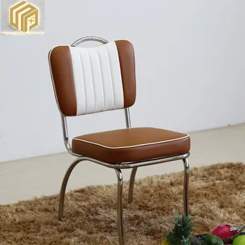 Personalizate restaurant scaun Restaurant American din piele de arta retro se ocupe de spătarul Grătar, restaurant scaun