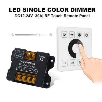 RF Singură culoare Alb Cald/Alb Natural/Alb LED Strip Lumină Controller Wireless Remote Touch Panel Întrerupător Dimmer DC12V-24V