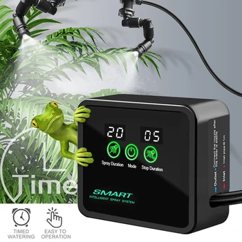 Smart Reptile Spray Umidificator 360° Duze Reglabile Automat Ceață Calendarul de Aspersoare Dispozitiv Kit pentru Rainforest Plant Amfibieni