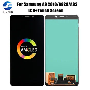 Super AMOLED Pentru Samsung Galaxy A9 2018 LCD A9s A9 Star Pro SM-A920F/DS Display LCD Touch Screen Digitizer for Samsung lcd A920