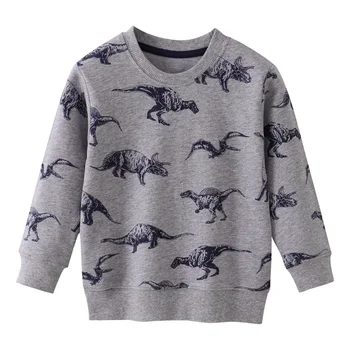 Sărituri Metri 2-7T Animale Băieți Bluze Cu Dinozauri de Imprimare de Moda de Îmbrăcăminte pentru Copii copii Copii cu Gluga Tricouri Pentru Toamna
