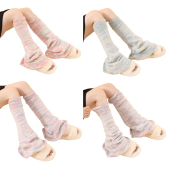 Toamna si iarna cu Blană Tricot Colorat Încălzit de Picior Japoneze JK Fata de Epocă Picior Acoperi Ars Genunchi Șosete Lungi pentru Femei