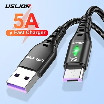 USLION 5A Cablu Micro USB Rapid Incarcator Rapid Cablu USB la Micro USB 2.0 Android Cablul de Încărcare pentru Samsung Galaxy S6 S7 Notă de Sârmă