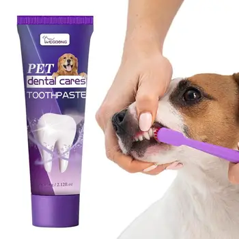 În condiții de siguranță Câine de Curățare Dinți, Pastă de dinți 60g Dinți de Câine Gel de Curățare în condiții de Siguranță Câine Pasta de dinti Reduce Dinți Murdărie Acumularea Curata Dintii