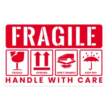 10-50pcs Fragile se Ocupe cu Grijă de Avertizare Autocolante Auto de Etanșare Adhensive de Afaceri nu se Încadrează Exprima de Transport maritim Mulțumesc Etichete