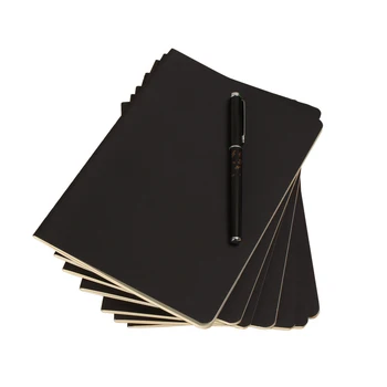 1buc A5 Notebook-uri,40 Coli/80 Pagini/Carte,Copertă Neagră Pagini Goale Biroul Note de Studiu Livrările de PC-09