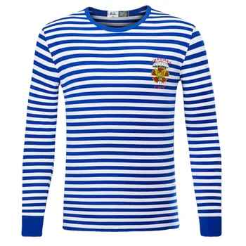 De Vânzare la cald ruse Spetsnaz GRU Forțele Speciale Insigna de Marinar cu Dungi Tricou 100% Bumbac Maneca Lunga Mens T-Shirt Breton Sus