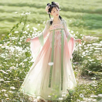 Gradient De Roz Pentru Femei Rochie Set Rochie Tradițională Chineză Hanfu Bal Formale Ziua De Crăciun Cadou Frumos De Culoare Hanfu Cosplay