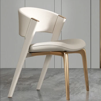 Lumina de lux de înaltă calitate CC scaun de luat masa de uz casnic moderne Italian simplu scaun 2022 nou oțel inoxidabil high-end scaun de luat masa