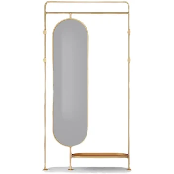 Nordic light lux full-corp de montare podea-la-plafon oglinda multi-funcțional oglindă rotativă cuier