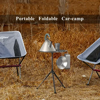 Noul Portabil Camping Masa În Aer Liber, Drumeții, Picnic, Mese De Cafea Pliabila Rotunda Drumeții Masa Din Aliaj De Aluminiu Înălțime Reglabilă