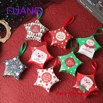 Personalizate Personalizate de înaltă calitate, creative de Crăciun cutie de bomboane personalizate cadou de Crăciun cutie de bomboane stele cadou packagipacking cutie pentru întreprinderile mici 