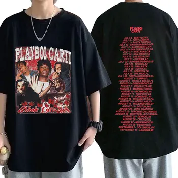 Rapper-ul Playboi Carti tricouri Album de Muzica Whole Lotta Rosie Grafic de Imprimare T-shirt pentru Bărbați Haine Vintage Hip Hop Tricou Streetwear