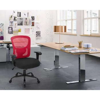 Scaun de birou, 400 kg scaun larg plasă de muncă scaun+masaj de rulare prin rotație scaun ergonomic calculator, cu cotiere reglabile
