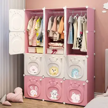 Simplitatea Multistrat Copii Pliante Cabinet De Stocare Dulap De Dormitor Mobila De Uz Casnic Pentru Pliabil Praf Garderoba