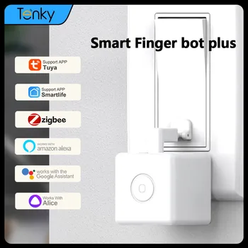 Tuya Zigbee Fingerbot Plus Smart Fingerbot Comuta Butonul De Împingere Smart Life Timer Casa Inteligentă Funcționează Cu Alexa De Start Google Alice