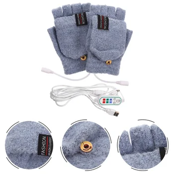 USB Încălzire Mănuși Încălzite Bărbați Exercițiu pentru Smart Cald Echitatie Tricotat Degete Baterii Dor de Schi