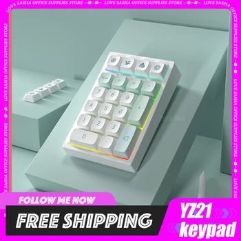 YUNZII YZ21 RGB 21 de Taste prin Cablu&Wireless Hot-Swappable Mecanice Mini Numpad Gaming Tastatura Numerică